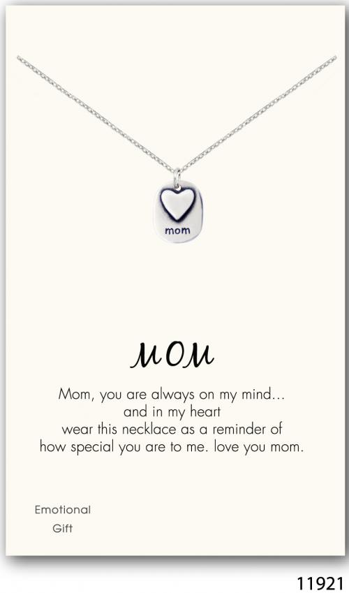 Mom\\\'s heart silver pendant